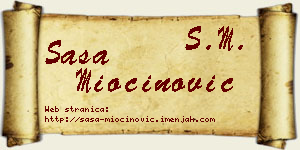 Saša Miočinović vizit kartica